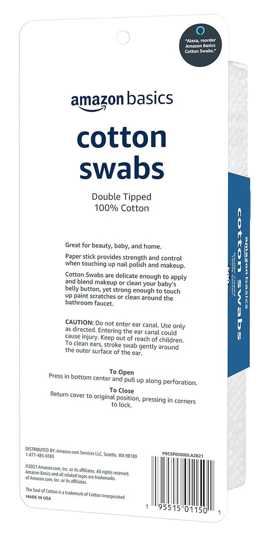 Double-Tipped Cotton Swabs for Personal Hygiene and Baby Care