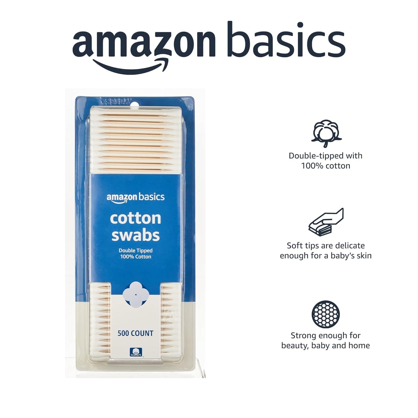 Double-Tipped Cotton Swabs for Personal Hygiene and Baby Care