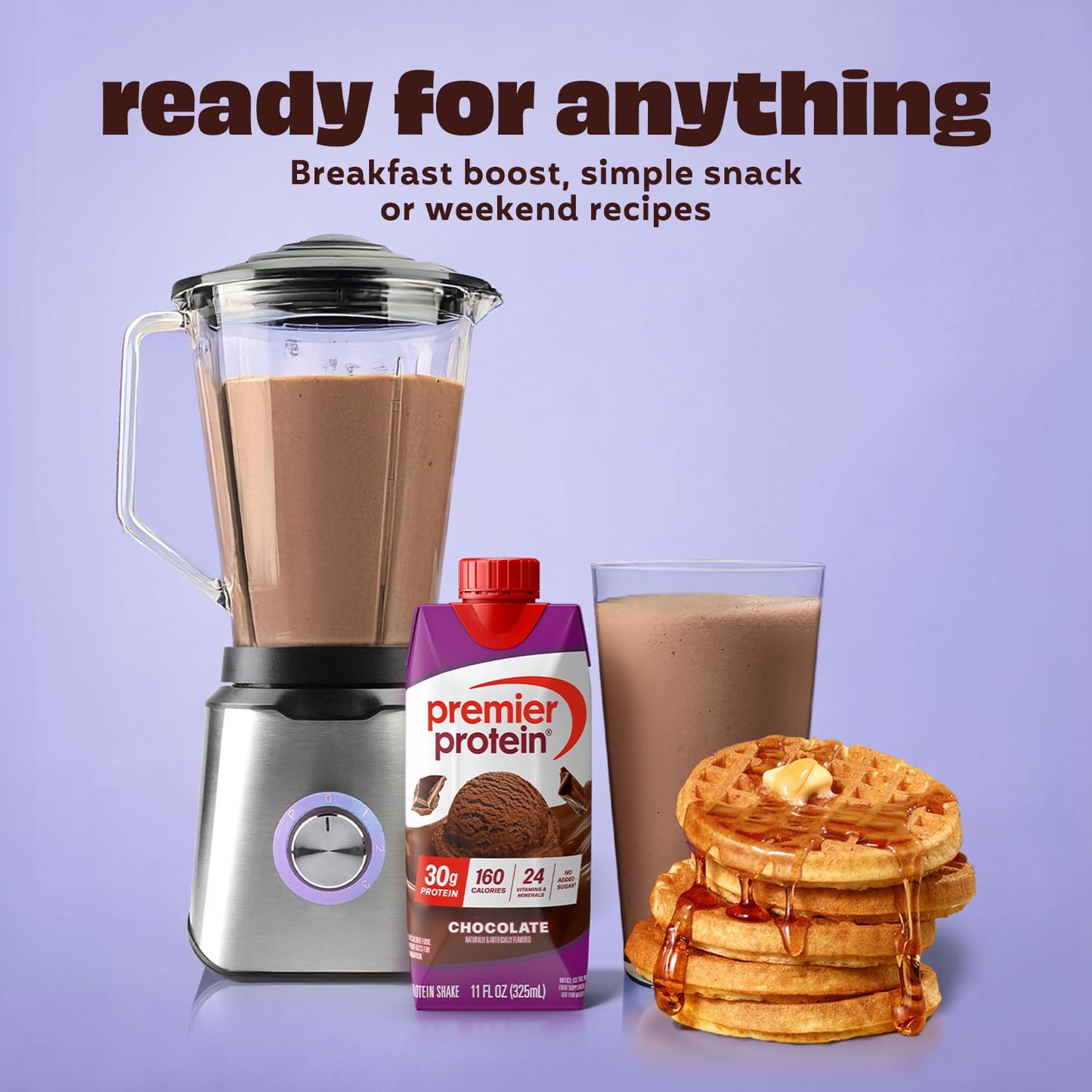Premier Protein Shake, Chocolate, 30g Protein, No Added Sugar, 24 Vitamins